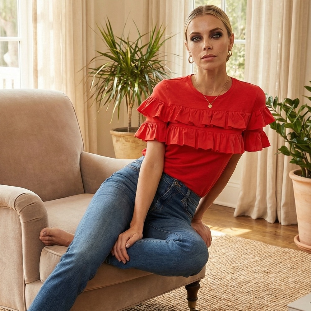 Tory Burch Ruffled Top